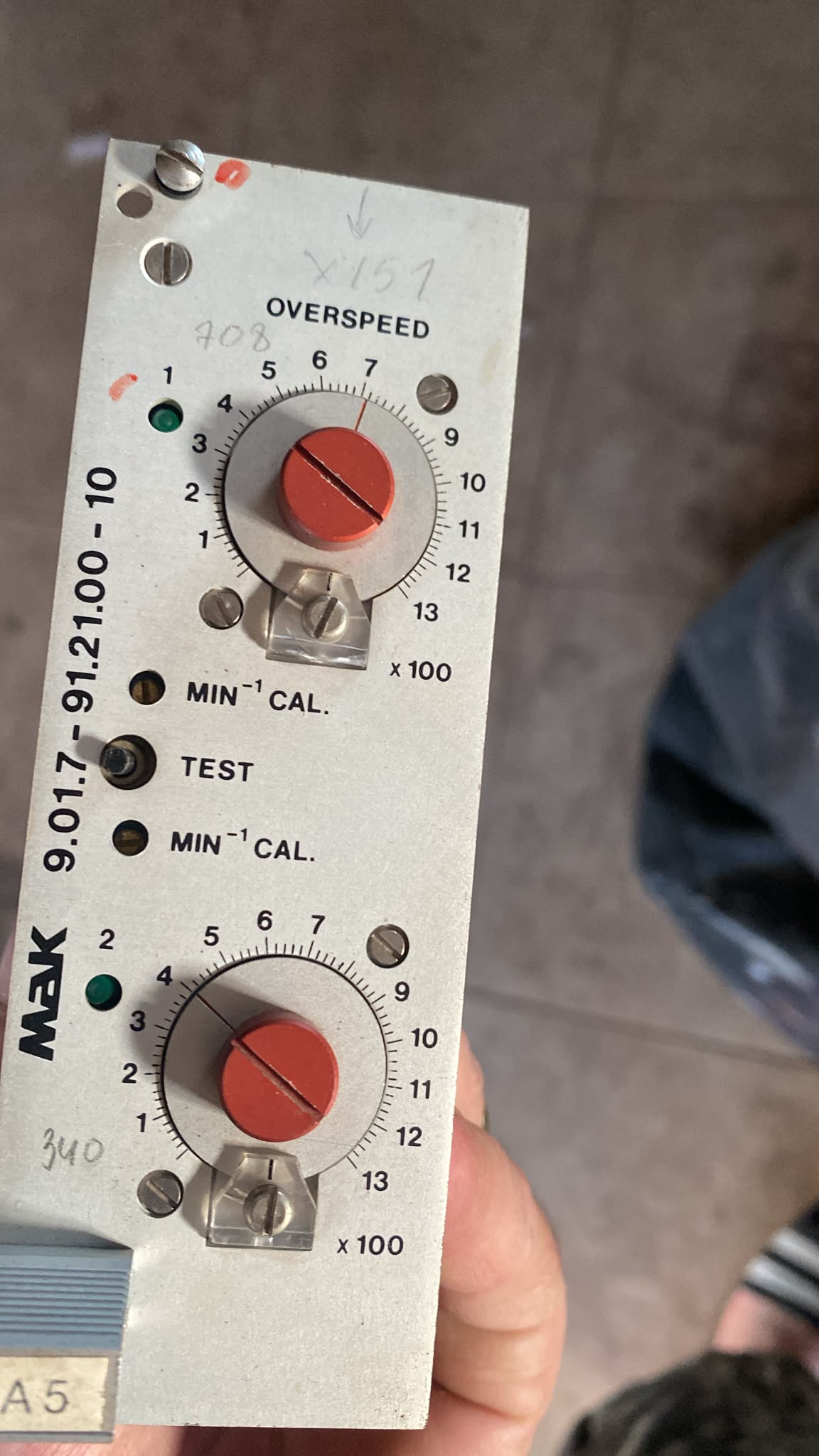 MaK 9.01.7-91.21.00-10 Overspeed Protection Card (Second Hand) – Elektrik / Elektronik – Vesselmarkt Sales